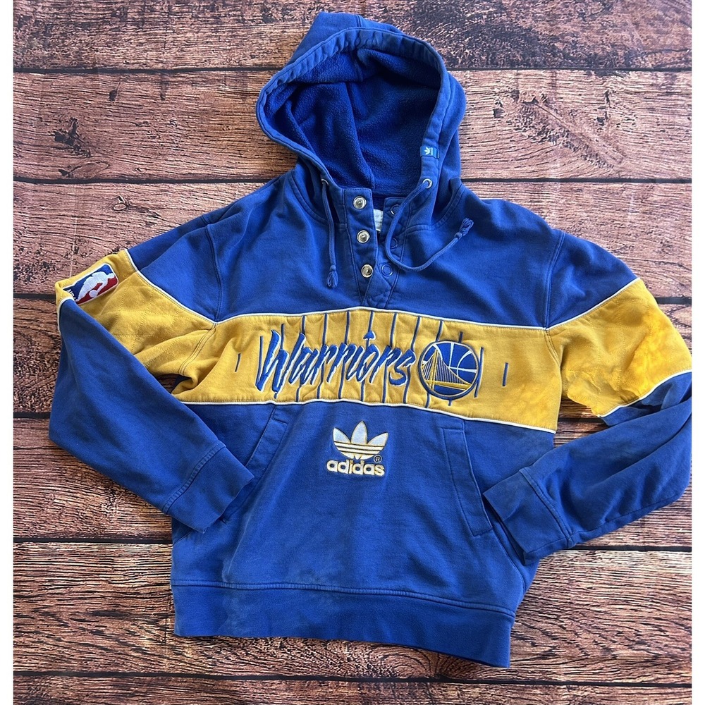 Golden State Warriors NBA Adidas Vintage Hoodie Mens Medium - Picture 6 of 9